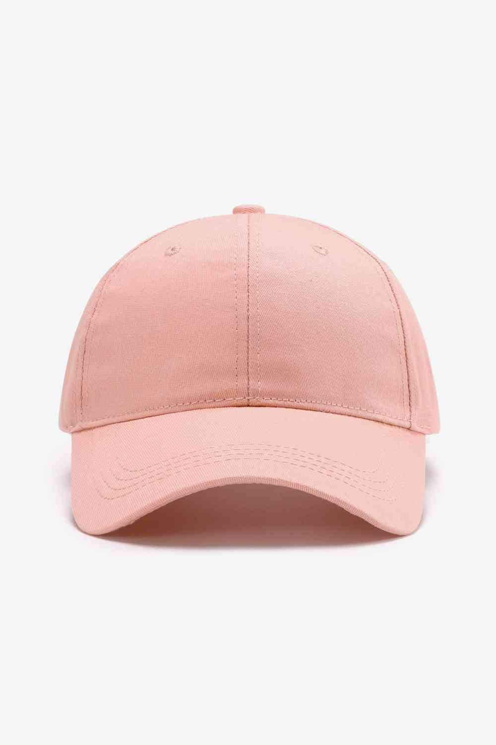 Plain Adjustable Cotton Baseball Cap