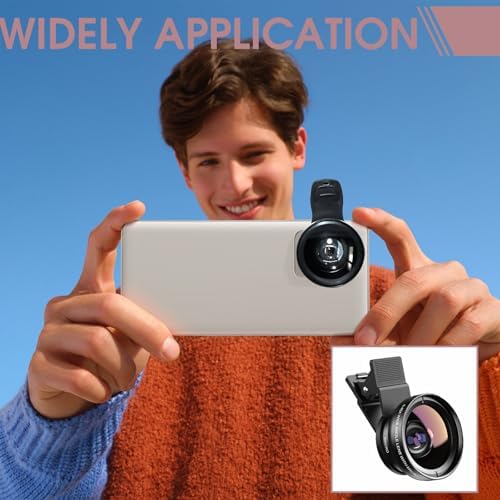 2 en 1 Objectif Telephone Portable, 15X Objectif Macro Smartphone, Grand Angle 0,45X, Phone Camera Lens Kit Clip-on Mobile Phone Camera Lenses Compatibilité Universelle Smartphone – Image 5