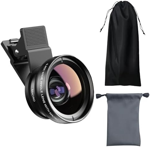 2 en 1 Objectif Telephone Portable, 15X Objectif Macro Smartphone, Grand Angle 0,45X, Phone Camera Lens Kit Clip-on Mobile Phone Camera Lenses Compatibilité Universelle Smartphone – Image 7