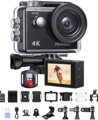 Caméra Sport 4K 30fps 20MP WiFi - Camera 4k Étanche jusqu'à 30M avec Stabilisation, Grand Angle de 170° - Télécommande 2.4G - Qualité d'image Ultra HD pour Les Passionnés d'Aventure