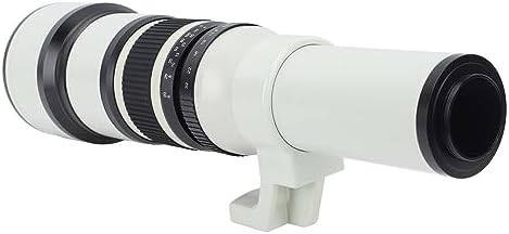 Camera Prime Lenses, Téléobjectif de Téléobjectif de Téléobjectif MC Anti -Ghosting 500 Mm Verre Optique Focale pour Un Cadre sans intégralité (White) – Image 5