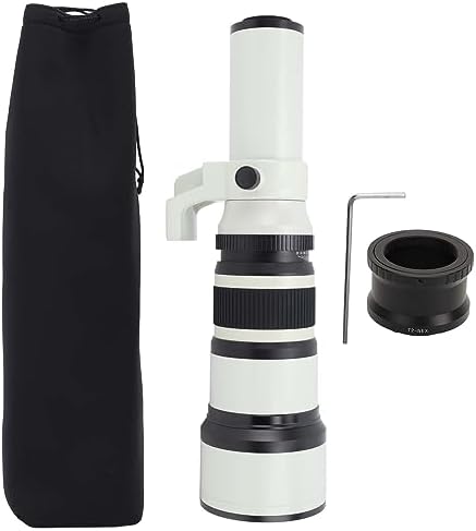 Camera Prime Lenses, Téléobjectif de Téléobjectif de Téléobjectif MC Anti -Ghosting 500 Mm Verre Optique Focale pour Un Cadre sans intégralité (White) – Image 6