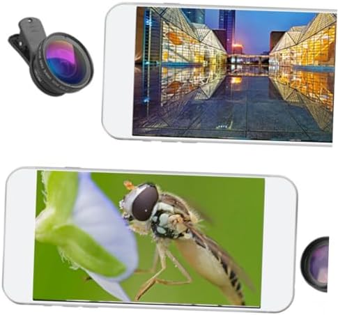 DIYEAH 1 Ensemble Objectif Mobile Angle et Macro Ensemble de Lenses Extérieurs pour Smartphone Compatible Plupart des Appareils – Image 3