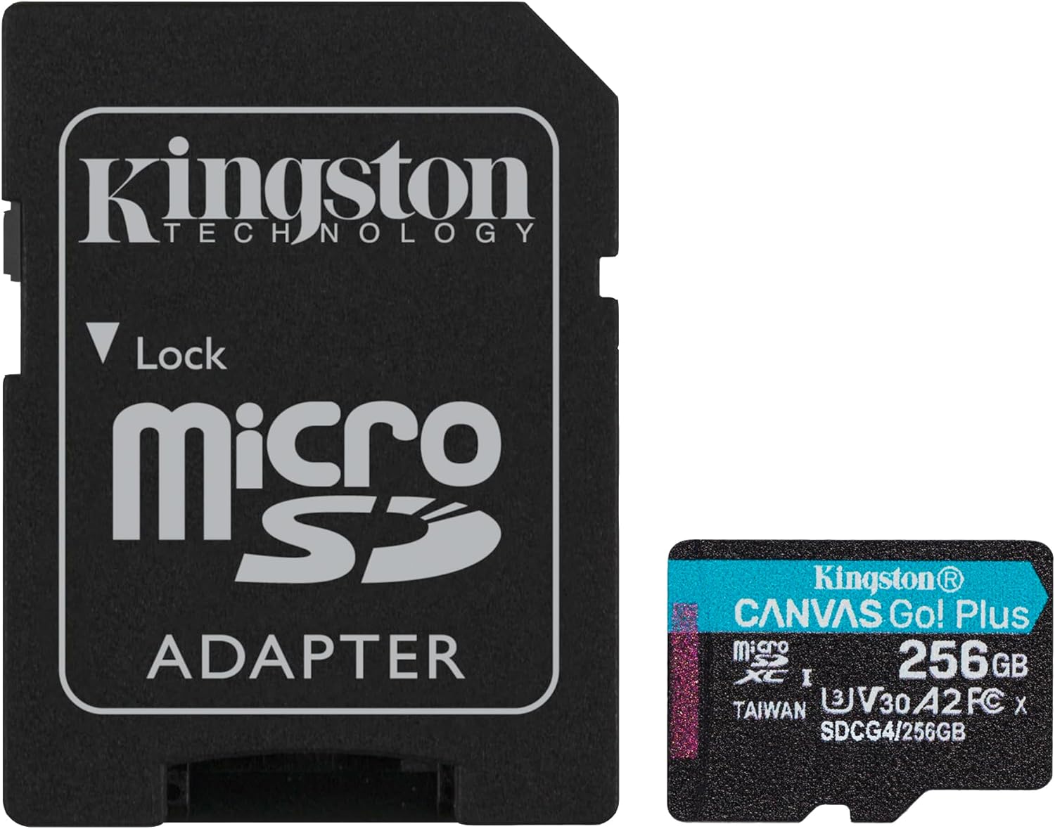 Kingston Canvas Go Plus microSDXC Memory Card Gen4 200MB/s A2 U3 V30 256GB Card - Adapter-SDCG4/256GB – Image 9